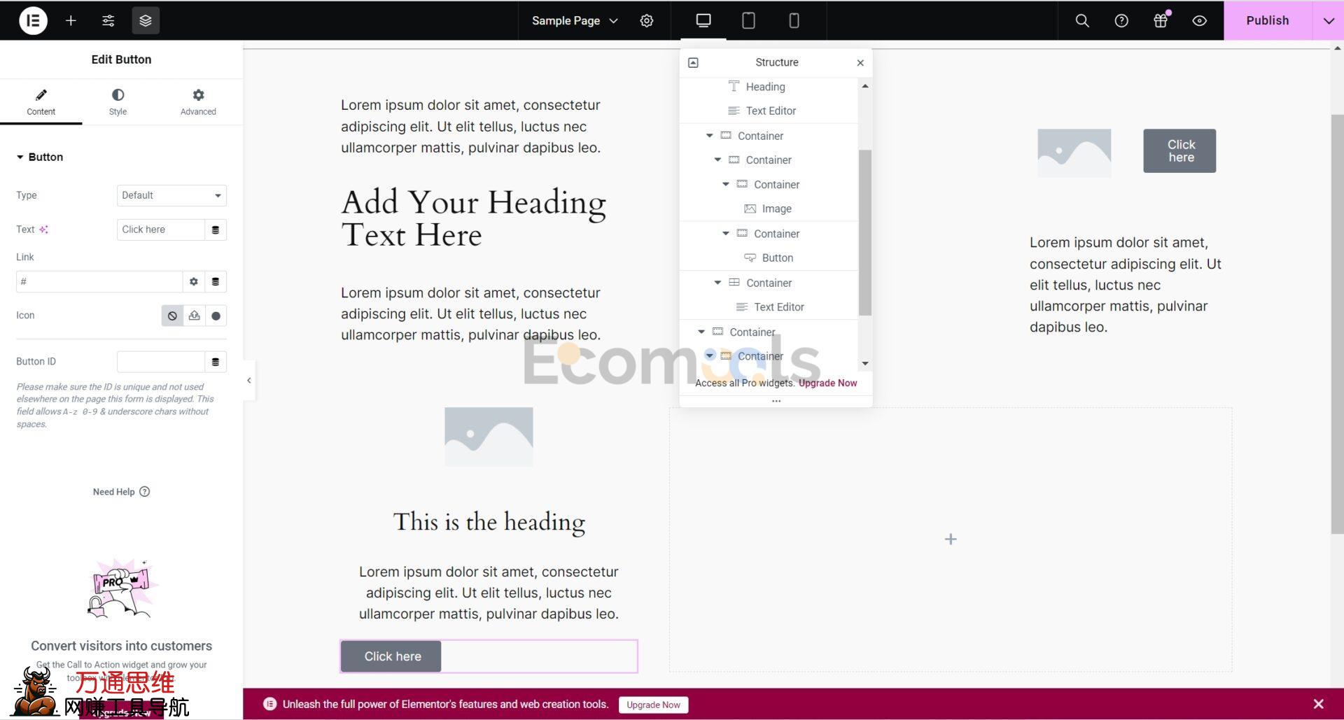 Elementor基础:Container(容器)和Layout(布局)详解